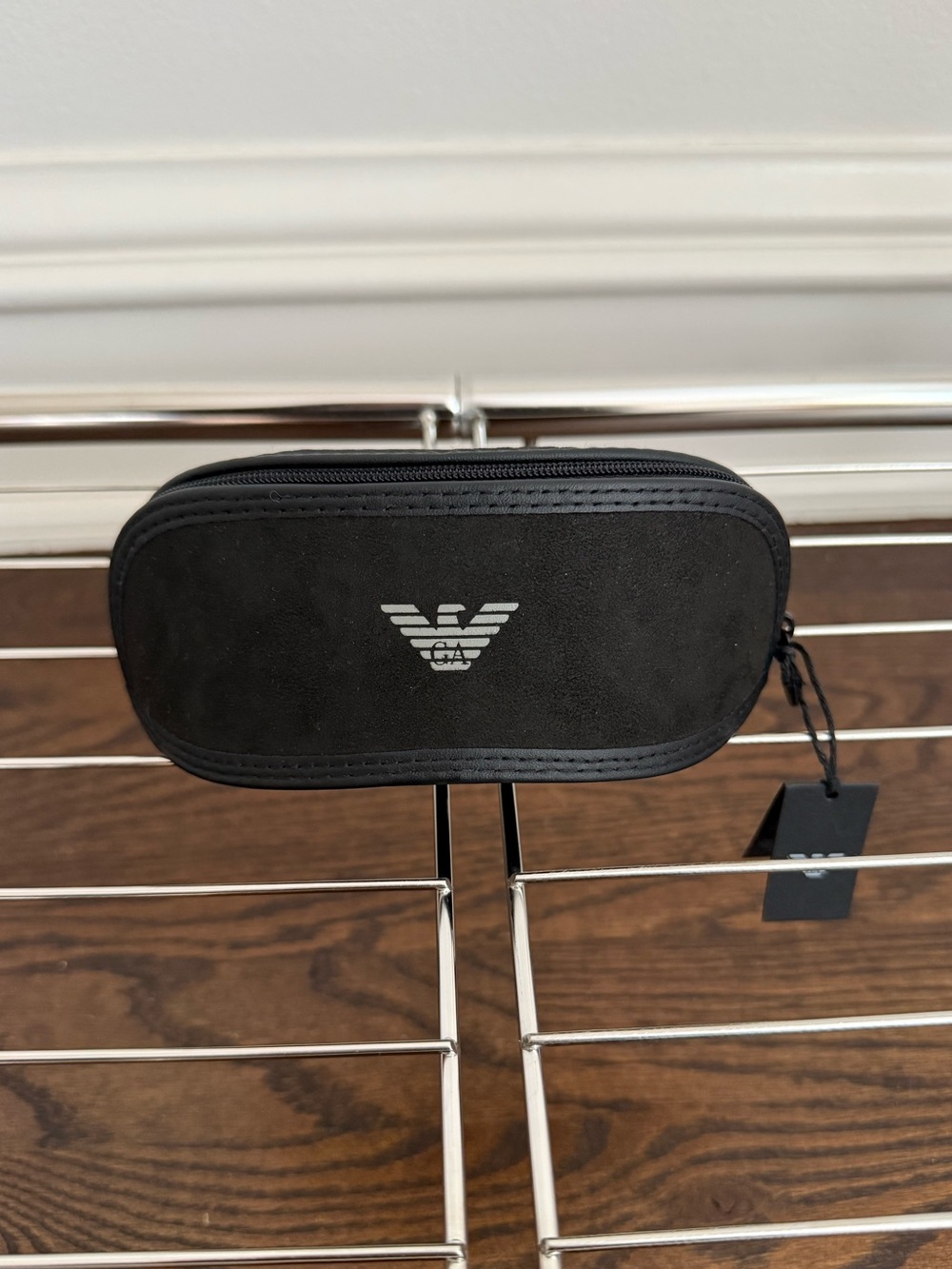 Emporio Armani Black Logo Zip Sunglasses Pouch
